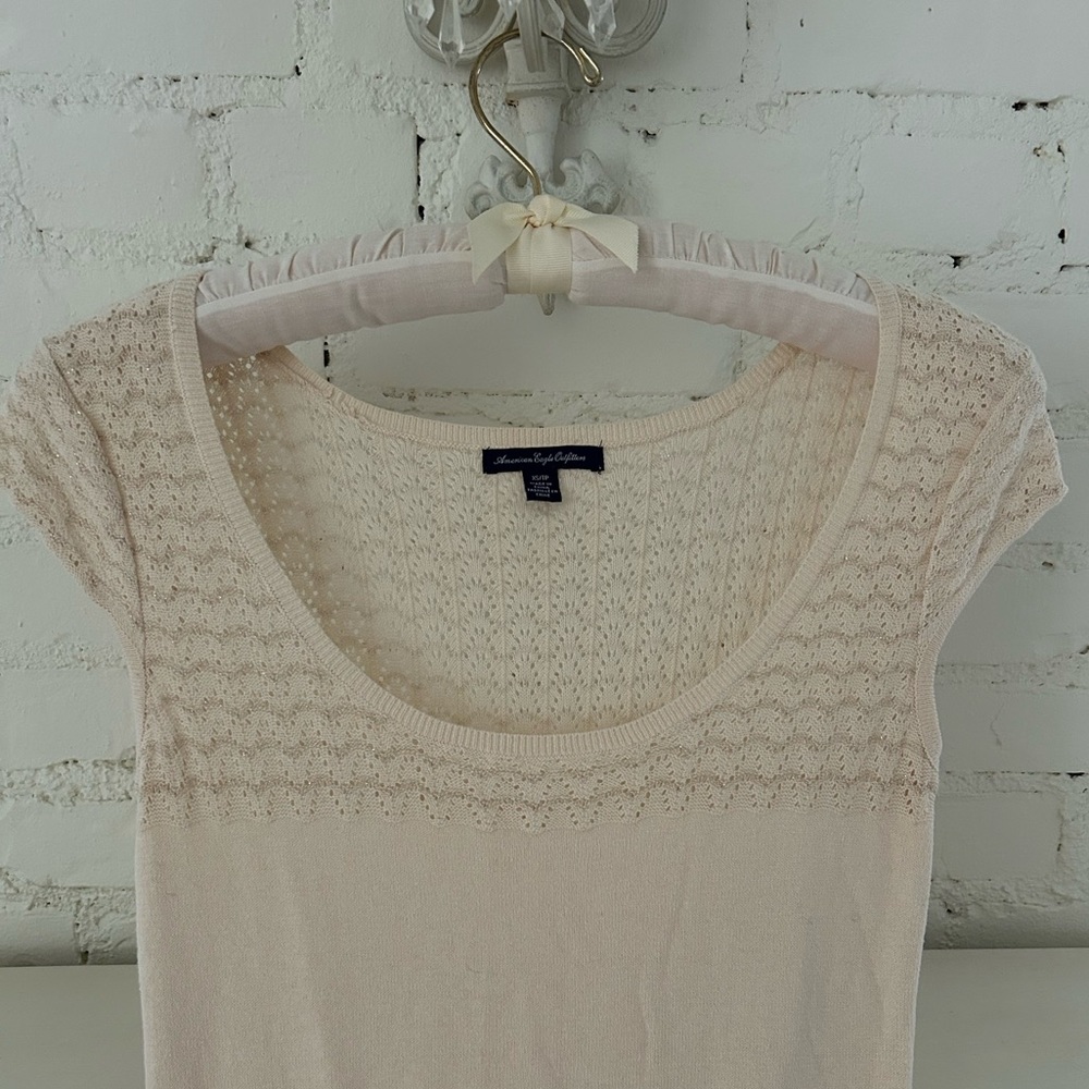 American Eagle Sweater Dress with Gold Glitter Detailing 
Size: Extra Small
NWOT - Picture 2 of 10